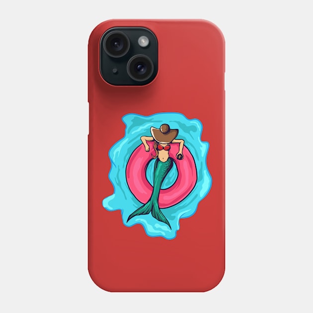 Mermaid swimming Phone Case by Mako Design 