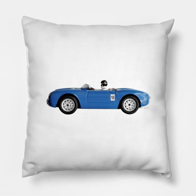 Blue Toy Car Pillow by markvickers41