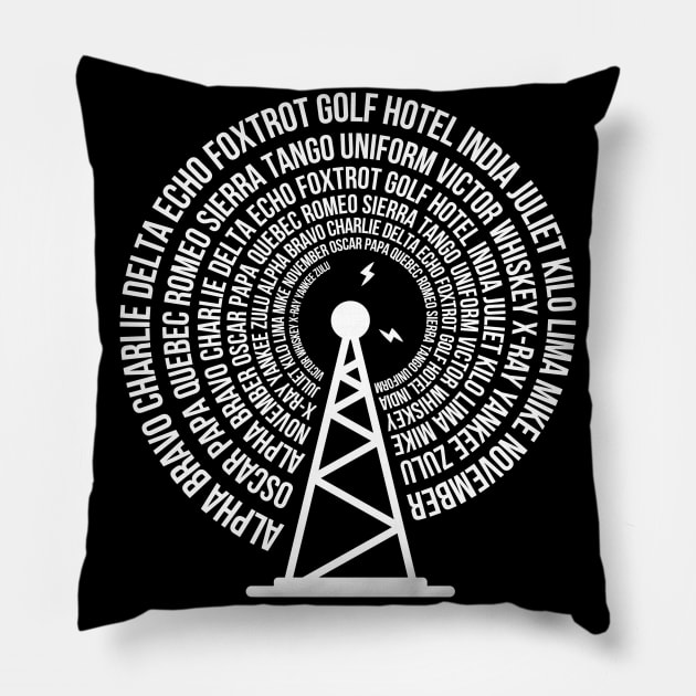 Alpha Bravo Military Phonetic Signal Tower Pillow by skinnyrepublic