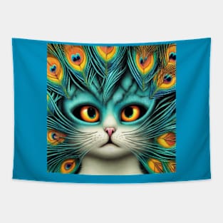 OG CAT - Peacock Cat Tapestry