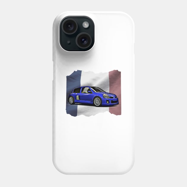 Renault Clio v6 France Print Phone Case by Auto-Prints