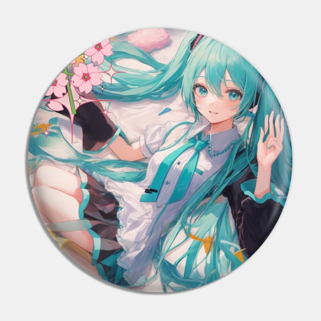 Miku Music Girl Pin by Prossori