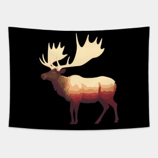 Elk Illustration, Love Elks Tapestry