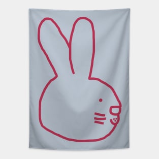 Color of the Year 2023 Viva Magenta Bunny Rabbit Portrait Tapestry