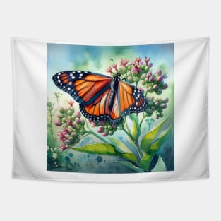 Pop Monarch - Watercolor Butterfly Tapestry