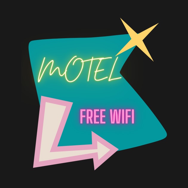 Retro Motel Sign by Life Happens Tee Shop