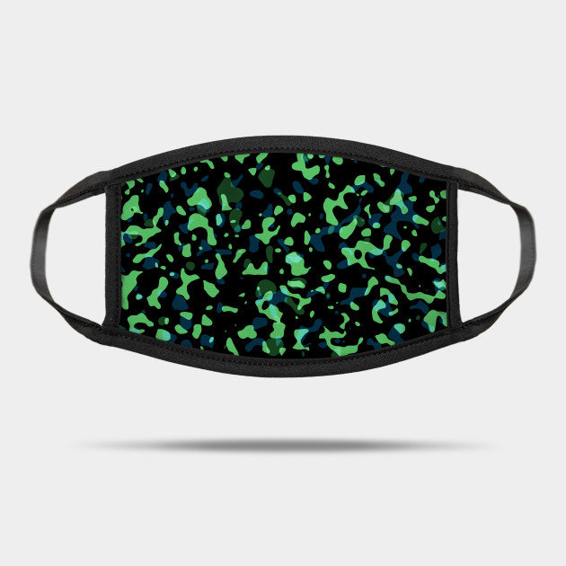 Green Blue Black Camouflage Camo Abstract Pattern Green