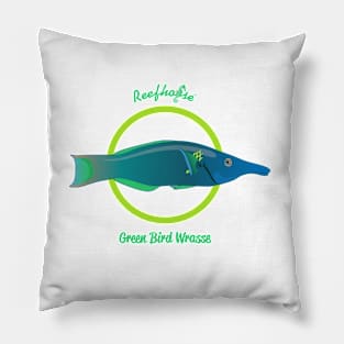 Green Bird Wrasse Pillow