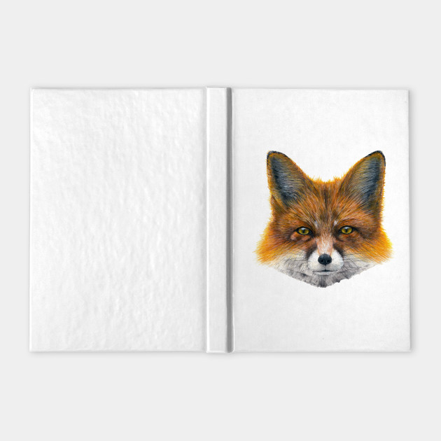 Fox Face Painting In Acrylic Fox Notebook Teepublic