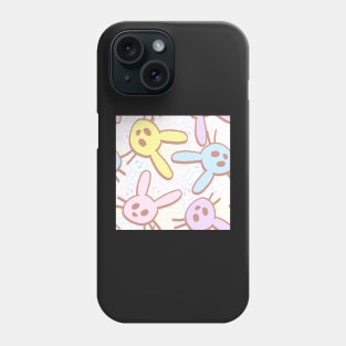 Girly Pastel Rainbow Cartoon Rabbits Phone Case