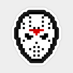 Pixeled JV Hockey Mask Magnet