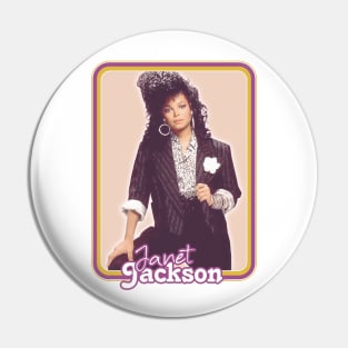 Janet Jackson /\/\/ 80s Aesthetic Retro Fan Design Pin