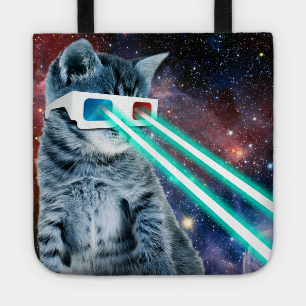 Captain Laser Cat 3d Glasses Space Galaxy Kitty Eye Cat