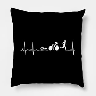 Triathlon - Best Triathlete Heartbeat Pillow