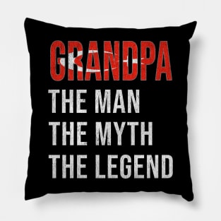 Grand Father Turkish Grandpa The Man The Myth The Legend - Gift for Turkish Dad With Roots From  Turkey Pillow