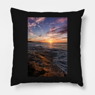 Winter on Cylinder Beach Pillow