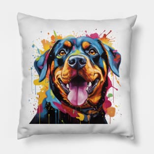 Rottweiller Dog Art Pillow