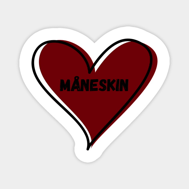 Love Måneskin. Måneskin in heart Magnet by Dlittlepony