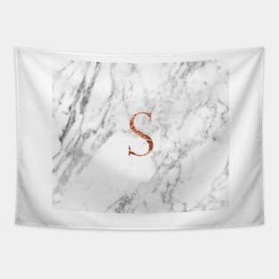 Monogram rose marble S Tapestry