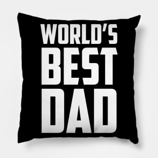 World's Best Dad White Bold Pillow