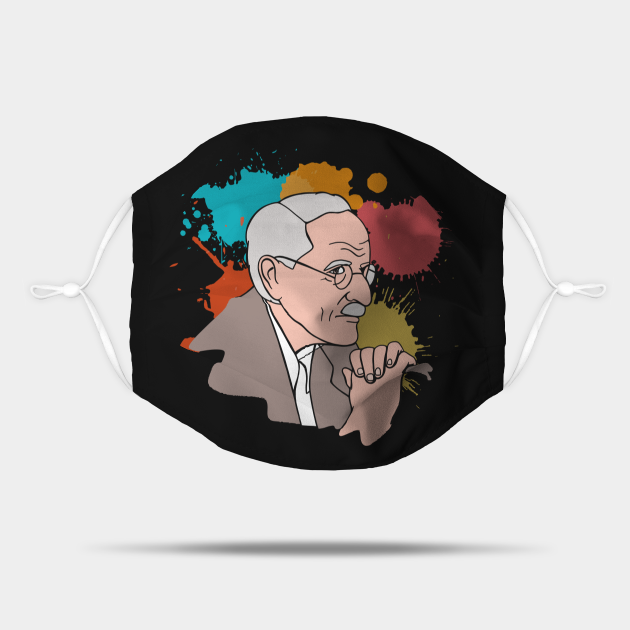 Kanin Secréte Hurtig Carl Gustav Jung Portrait - Jungian Psychology Teacher - Paint Edition -  Carl Jung - Mask | TeePublic