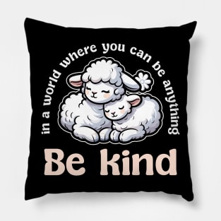 In World Where You Can Be Anything Be Kind Pillow