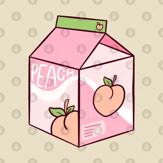 Kawaii Peach Juice Peachy Milk Aesthetic Japanese Vaporwave by Trippycollage