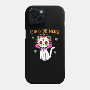 Meow Cat Skull Design Phone Case