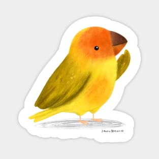 Saffron Finch Bird Magnet