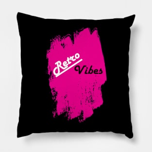 Retro Vibes Pink Graffiti Pillow