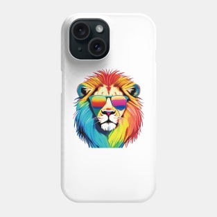 Psychedelic Lion: A Colorful Pop Art Delight Phone Case