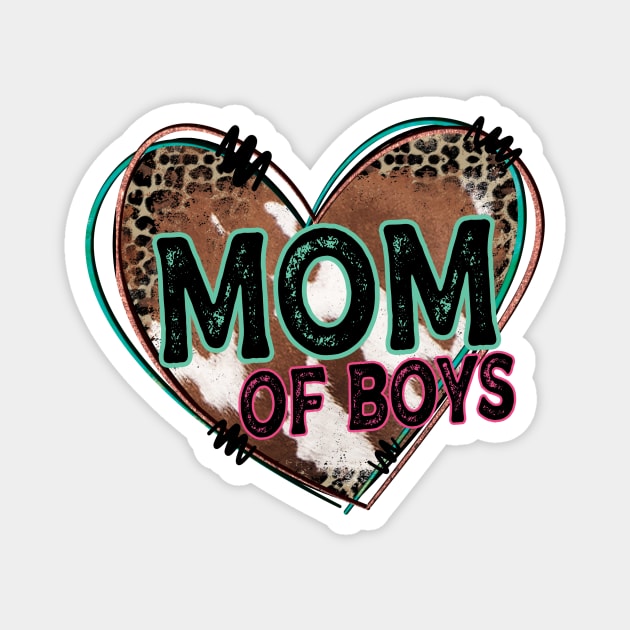 mom of boys Magnet by DigitalCreativeArt