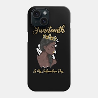 Juneteenth Black Girl Cute afro Girl Queen Celebrating 1865 Independence Phone Case