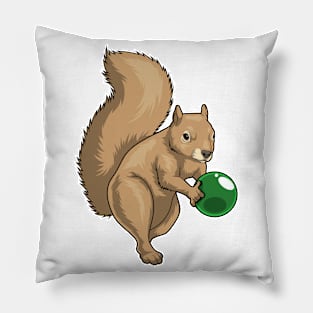 Squirrel Bowling Bowling ball Pillow