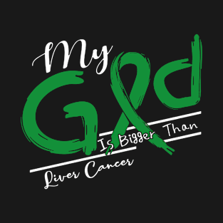 Liver Cancer Awareness My God Is Stronger - In This Family No One Fights Alone T-Shirt