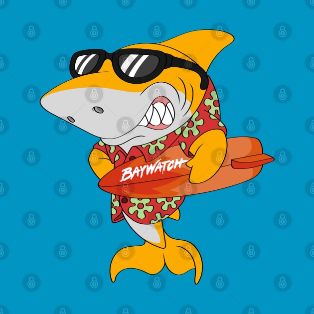 Mitch The Daddy Shark Baywatch Guard - Yellow Sharky Version by Celestial Crafts