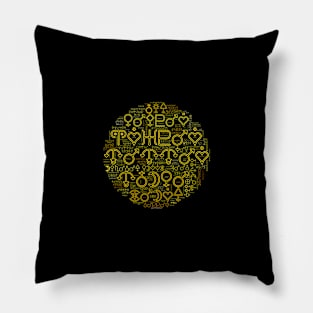 Astrology Symbols Word Cloud (10) Pillow