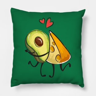 avocado cheese lover couple Pillow