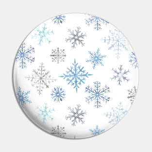 BG - Blue snowflakes Pin