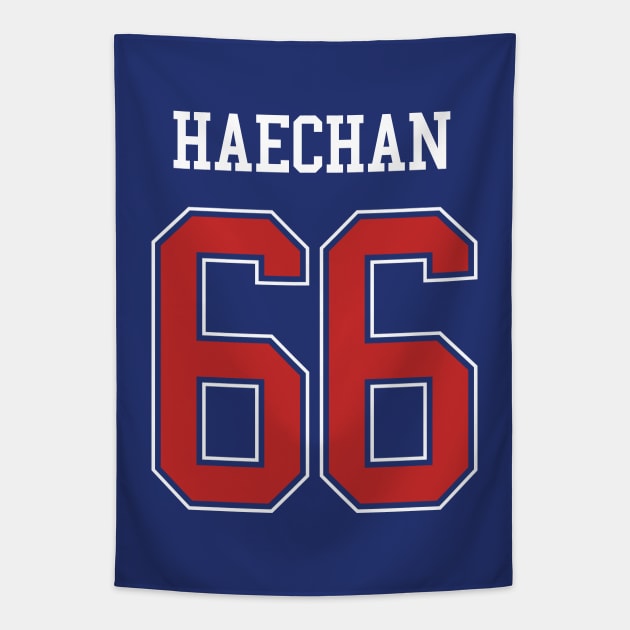 Haechan's hockey jersey - 90's love (NCT) Tapestry by Duckieshop