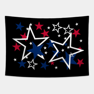 Red White and Blue USA Patriotic Star Design Tapestry