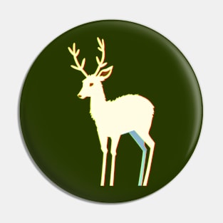 Dear White Deer Pin