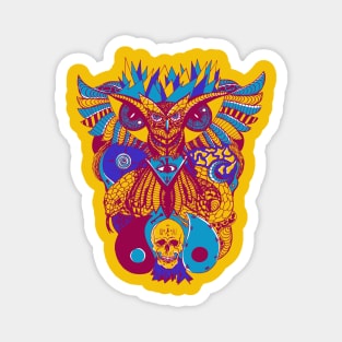 Triad Owl And Ageless Skull Magnet