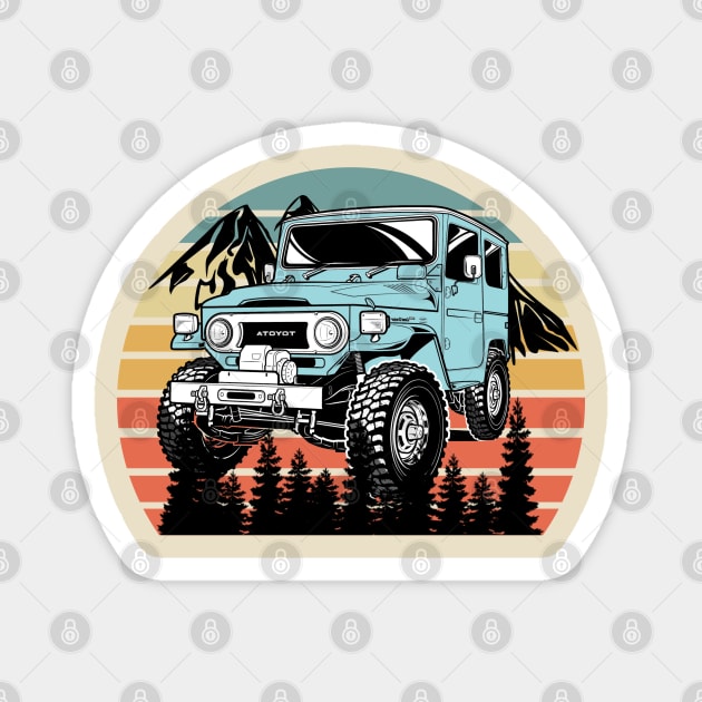 Toyota Land Cruiser Magnet by ManulaCo