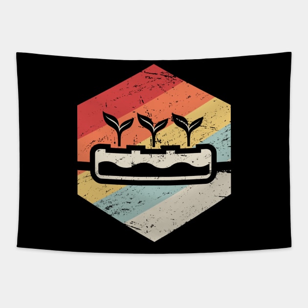 Retro Hydroponics Farming Farmer Tapestry by MeatMan