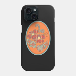 Fall Flowers Oval Sticker and Magnets | Cherie's Art(c)2021 Phone Case