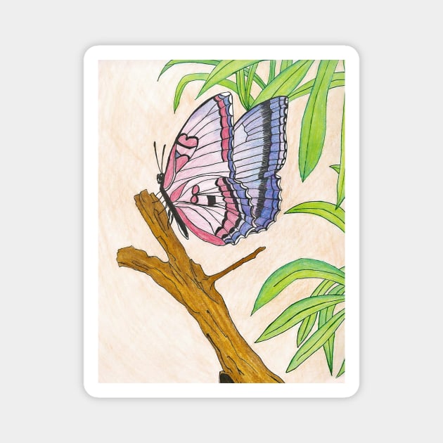 Butterfly Drawing Magnet by ARTWORKandBEYOND