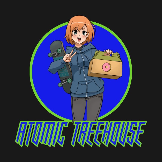 Atomic Treehouse Donut Skater Girl by atomictreehouse