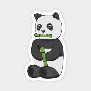 Panda eating bamboo Magnet