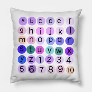 Letters and Numbers Pillow